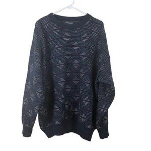 VTG 90s Expressions Men’s Knit Sweater Blue Size XL Retro